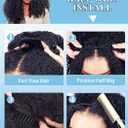 18 Inch Burmese Curly Half Wig Human Hair for Black Women Spiral Curl Ends Glueless Wear & Go Drawstring Wig 180% Density Flip Over Beginner Friendly No Glue No Sew Natural Black
