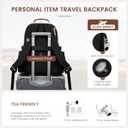 LOVEVOOK Laptop Backpack for Women with Pouch Pocket for Large Capacity Cup,15.6 Inch Laptop Computer Bag Travel Backpack Purse,Waterproof Work Business Backpack College Teacher Bags,Beige-Black-Brown