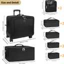 TANTO Rolling Makeup Train Case, Professional Makeup Case on Wheels Makeup Artist Bag With 7 Small Bag 4 in 1 Extra Large Cosmetics Organizer Cosmetology Case With Swivel Wheels & Adjustable Dividers,  Large