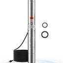VEVOR Deep Well Submersible Pump, 1.5 HP Output Power, 115V, 31.7 GPM Flow 276 ft Head, with 32.81 ft Cord, Stainless Steel Water Pump, for Industrial, Irrigation, and Home Use, IP68 Waterproof Grade