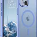 SUPFINE Magnetic for iPhone 13 Case/iPhone 14 Case Blue Purple
With Screen Protector, Translucent Matte, Compatible with MagSafe, Military Grade Drop Proof, Rugged Shockproof Protective