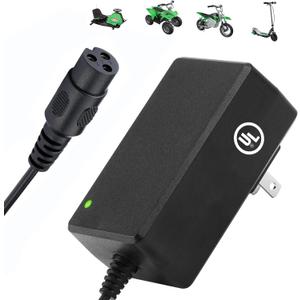 24V UL Charger for Razor MX350 Dirt Bike, Pocket Mod, Motorcycl, MX400 Dirt Rocket, E300, E200, Moped, Quad, 4 Wheeler, Go Kart, Power Core E100, E100, Dirt Quad ATV