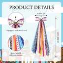 YKW Wreath Sash Ribbon Set, 9 Assorted Western Patterns with Cow Print, Cloud & Bandana Design, 27.5" Pre-Made Clip-On Bow for Front Door Wreaths, Party Decor & DIY Craft Supplies - Indoor Outdoor