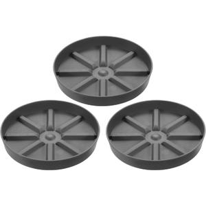 PATIKIL Plant Pot Saucers 9 Inch, 3 Pack Plastic Round Plant Pot Thicker Flower Drip Tray for Indoor Outdoor, Gray