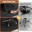 Office Chair Mat for Low Pile Carpet with Lip, 36" x 48" Clear Plastic Heavy Duty Floor Protector, Smooth Glide Desk Chair Mat for Rolling Chairs, Computer Chair Mat for Home OfficeGaming-Black