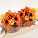 Waipfaru Fall Decor, Fall Decorations for Home2Pcs Artificial Fall Flowers with Burlap Base, Fall Leaves Sunflower Decor Fall Leaves, Thanksgiving Decorations, Fall Centerpieces for Tables