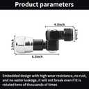 3 x 2 Pieces Airless Spray Gun Universal Rotary Joint Multi Angle 7/8 ''F-7/8''M Rotary Joint for Airless Paint Spray Gun Swivel Joint (Gray)