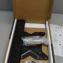 Universal Swivel TV /Table Top TV Stand for 19 to 43 inch TVs with 90 Degree Swivel, 4 Level Height Adjustable, Heavy Duty Tempered Glass Base, Holds up to 99LBS HT02B-001