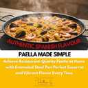 Paelluxe Paella Pan Enamelled, No-Rust Steel Skillet for Propane & Gas Burners Easy-to-Clean Pan for Indoor & Outdoor Cooking Cacerola Paellera Sarten 17 Inch, for 10 Servings