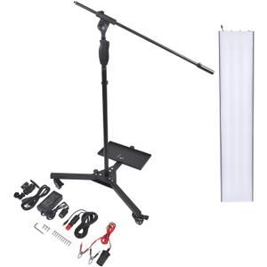 110V Car Paintless Dent Repair Tools PDR Light Board,PDR Light Led for Bump Repair, with Battery case auto dent removel Holder, 92x18cm Mustrod