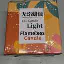 Rose Shadow LED Flameless Candles, 6PCS Romantic Battery Operated Candles Led Pillar Candles for Valentines Anniversary Wedding Christmas Decorations(White, D 2.5" x H 7.2")