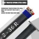 Garage Door Torsion Spring Set, Pair of 2" Electrophoresis Coated Garage Door Spring Replacement with 2 Non-Slip Winding Bars and Bearing, Minimum 16000 Cycles (.262x2x36)