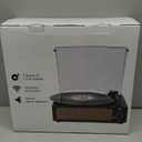 WOCKODER Record Players for Vinyls Turntable with Speakers Belt-Driven Turn Tables LP Phonograph Support 3-Speed Full Size Bluetooth Wireless Playback Headphone AUX RCA Line New Sleek Pale Light Pink