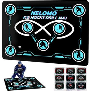 Ice Hockey Training Mat Ice Hockey Training Equipment Large Drill Mat 160CM X 120CM Rubber Ice Hockey Training Gadget for Ice Hockey Lovers