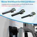 Blower Wall Mount Hanger for EGO Leaf Blower - Leaf Blower Wall Mount Bracket with Battery Holders Compatible with EGO 530 615 650 CFM Blower, Leaf Blower Attachments & Accessories for EGO Blower