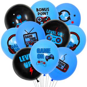 2 x Video Game Birthday Balloons 36 Pcs Gamer Themed Party Decorations for Boys Teens Level Up Gaming Balloons Set, 12 Inch Latex for Video Game Party Supplies, Game On Decor