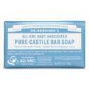 Dr. Bronner's - Pure-Castile Bar Soap (Baby Unscented, 5 ounce) - Made with Organic Oils, For Face, Body and Hair, Gentle for Sensitive Skin and Babies, No Added Fragrance, Biodegradable, Vegan