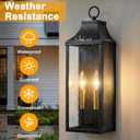 2-Pack 18" Outdoor Wall Light Fixtures,Modern Exterior Lighting Fixtures Wall Mount,Anti-Rust Porch Lights with Clear Glass,Waterproof Outside Wall Sconce Lights for House Garage Patio,E12 Base, 18 Inch-No Sensor