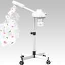 TASALON Professional Facial Steamer on Wheels, Hot Ozone Face Steamer for Facial, Esthetician Steamer for Salon Beauty and Spa, Mist Face Steamer for Facial Deep Cleaning Skin Care Equipment- White