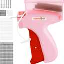 Stitch gun for clothes, Handheld quick stitch sewing gun clothing fixer with storage box, Tagging gun for clothing sewing kit includes 6 needles and 3000 fasteners (Pink)