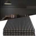 Art3d 3D Fluted Soundproof Wood Textured Slat Wall Panel, 4-Pack, Blackwood, 4pcs - 48" x 24"