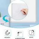 DEVELOP Magnetic Dry Erase White Board 24x36 Inch, Aluminum Frame Wall-Mounted Whiteboard with Detachable Marker Tray & Magnetic Surface for Home Office Classroom Kitchen Memo