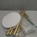 Wtiujhg Coat Rack, Metal Freestanding Coat Rack with 8 Hooks, Sturdy Coat Tree with Natural Marble Base for Coats, Hats, Scarves and Handbags for Entryway, Hallway, Bedroom, Office, Dorm (Gold)