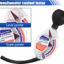 3 x Dial Type Antifreeze Coolant Tester, Accurate Automotive Battery Liquid Hydrometer Densitometer 6/12/24V for Ethylene Glycol Coolant, Universal Freeze Testing Tool with °F/°C Dual Scale