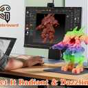 Goto Guard Matte Rainbow PLA Filament Multicolor, Gradient Rainbow PLA Filament 1.75mm, Color Changing PLA with Pink Green Blue Purple, 3D Printing Filament for Most 3D Printer 1KG(2.2lbs)/Spool