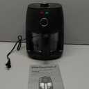 Elite Gourmet Glass Air Fryer, 2.4 Qt Compact Size for 12 People, PFAS-Free Ceramic & Glass Basket, Visible Cooking, Adjustable Temp 175400F, 1150W, Black