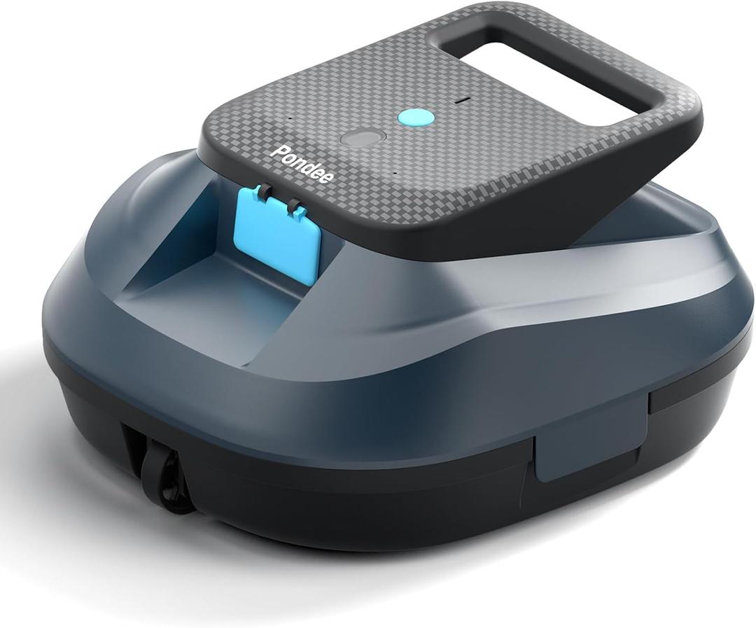 (2026 New) Pondee X2 Robotic Pool Vacuum, Cordless Pool Cleaner with 200-Min Runtime, Auto-Parking, 3.3h Fast Charging, for Above-Ground & Flat-Bottom Inground Pools up to 1290 sq.ft, Blue