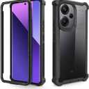 Asuwish Phone Case for Xiaomi Redmi Note 13 Pro Plus 5G Cover Rugged Shockproof Hard Drop Proof Full Body Protective Heavy Duty Hybrid Dual Layer Cell Accessories 13Pro+ 13Pro Pro+ Women Men Black