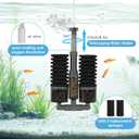AQQA Aquarium Filter, Dual Sponge Fish Tank Filters (No Pump),Multi-Stage Filtration Clean Water, Adjustable 360Water Outlet, Air-Driven Dissolved Oxygen,Suitable for Freshwater and Saltwater S