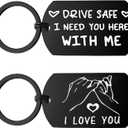 3 x Drive Safe Keychain Gift for Him Husband Boyfriend from Wife Girlfriend | I Need You Here With Me I Love you Gifts, Birthday Anniversary Christmas Valentine’s Day
