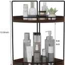 Dorhors 2-Tier Bathroom Counter Organizer,Vanity Counter Corner Shelf, Skincare, Wood Countertop Bathroom Storage and Organization for Kitchen (Walnut)