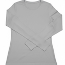 Grey long sleeve shirt 46% Rayon 46% Cotton 8% elastane Size L