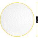 Rubtlamp 100 Pcs Clear Gold Plastic Plates, Hammered Party Plates, Clear Disposable Dessert Plates,Clear Gold Plates 7 Inch, Gold Plastic Dessert Plates Disposable For All Occasions