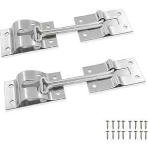ESUDNT Stainless Steel Rv Door Holder Latch Catch for Trailer,Camper,Cargo,Truck(2 Pack, 4 Inch, Come with Screws)
