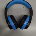 iClever BTH12 Kids Bluetooth Headphones,Colorful LED Lights,74/85dBA Safe Volume,85H Playtime,Bluetooth 5.2,Over Ear Wireless Headphone Built-in Mic for iPad/Tablet/Airplane, Deep Black