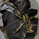 Black Glitter Gold Roses