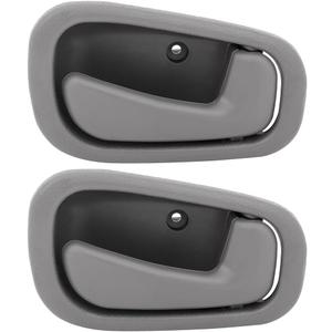 LUJUNTEC Interior Door Handles, Front Rear Passenger Right Side, 1998-2002 Toyota Corolla, 2pcs Grey Plastic Handles