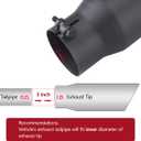 LCGP 3" Inlet Black Exhaust Tip,3" x 4" x 12" Universal Bolt On Stainless Steel Diesel Exhaust Tailpipe Tip
