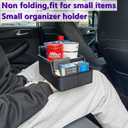 Car Storage Organizer Between Seats,Center Console Armrest Storage Box Back Seat Organizer with Small Compartment Car Interior Storage Box,Cup Holder Tray with Non-slip Mat(Black)