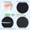 5 STARS UNITED Donut Pillow Hemorrhoid Tailbone Cushion Large Floor Cushion for Pain Relief Coccyx, Prostate, Sciatica, Pelvic Floor, Pressure Sores, Pregnancy, Postpartum Recovery, Black