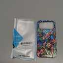 Generic Case for iPhone 17 Pro Max,Stained Glass Bloom Flower Phone Case Drop Resistant Glossy 2 in 1 Solid Dual-Layer Cover for Girl Women