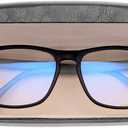 Blue Light Blocking Reading Glasses Readers Spring Hinges Sturdy Retro Style Rectangle TR Frame Unisex Black +3.00
