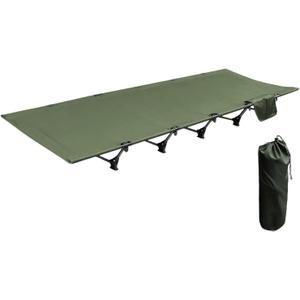 HOMFUL Ultralight Camping Cot Portable Folding Backpacking Cot Bed, Lightweight Compact for Adults for Outdoor Travel, Hiking, Home, Green