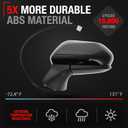 Driver Side Mirror - Compatible with 2018-2024 Toyota Camry - Powered Adjustment, Manual Folding, Flat Glass - Black, 5H3P - OEM 8794006800, TO1320366, TO1320382