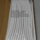 Adorox Metal Garden Arch Trellis for Climbing Plants 7.8ft Outdoor Arch Wedding Halloween Christmas Vine Trellis Pumpkin Archway Assemble Freely 2 Sizes White (White+Standard Tube)