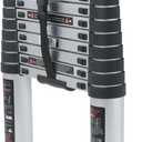 Telescoping Extension Ladder 14.5 FT, Folding Telescopic Aluminum Ladders with Hooks, Lightweight Collapsible Ladder Step for RV Roof Attic Home, 330 LB Capacity